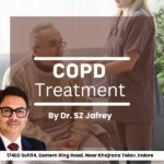 Dr. S. Z. Jafrey, Chest Specialist in Indore, offering COPD and Deficiency Treatment to an elderly patient at his clinic.