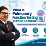 Dr. Jafrey explaining pulmonary function testing, a lung test used to measure lung capacity and identify breathing problems.